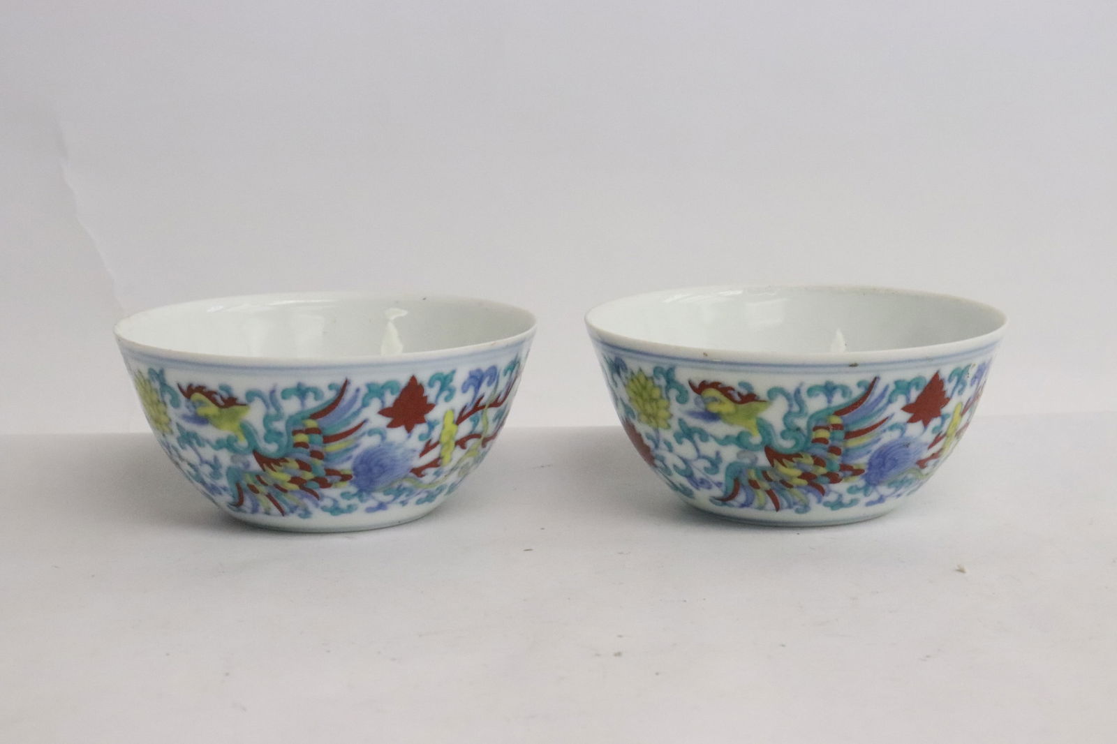 Pair doucai porcelain tea cups (1 of 5)