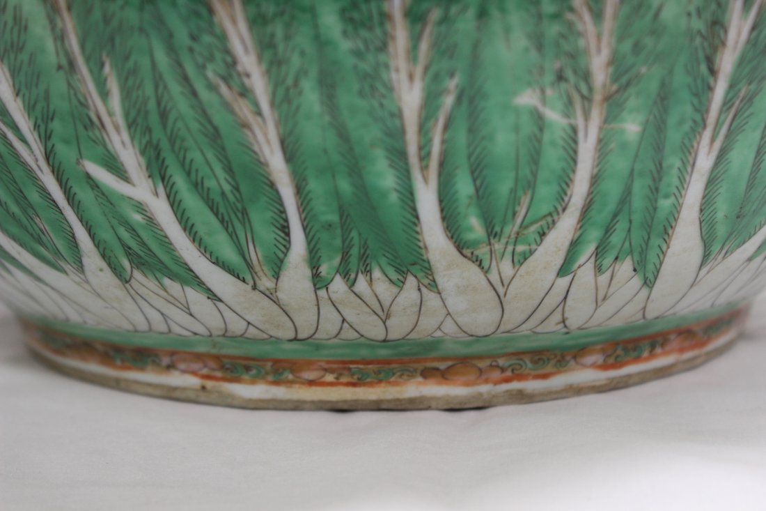 Large Chinese rose canton bowl - 3