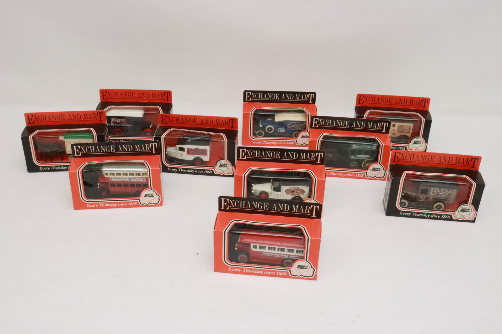 10 Lledo diecast cars/ wagons, NIB: 10 Lledo diecast cars/ wagons, NIB, 2.7"L -3.6"L