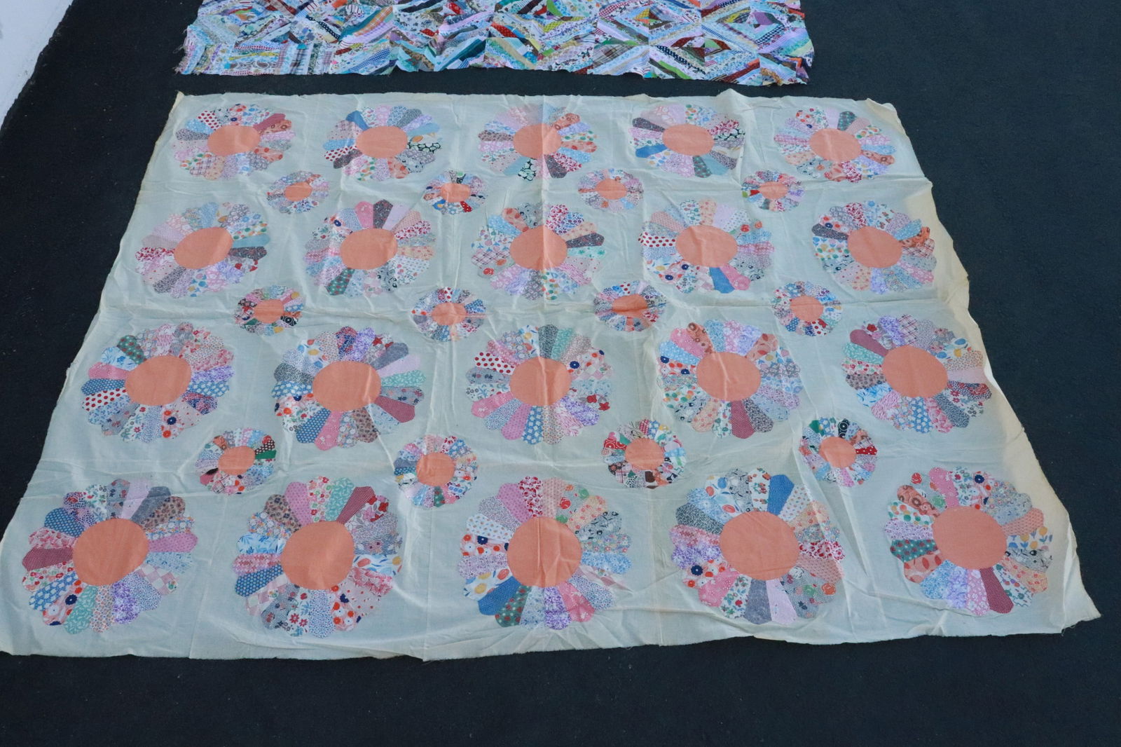 2 Victorian patch quilt tops - 2