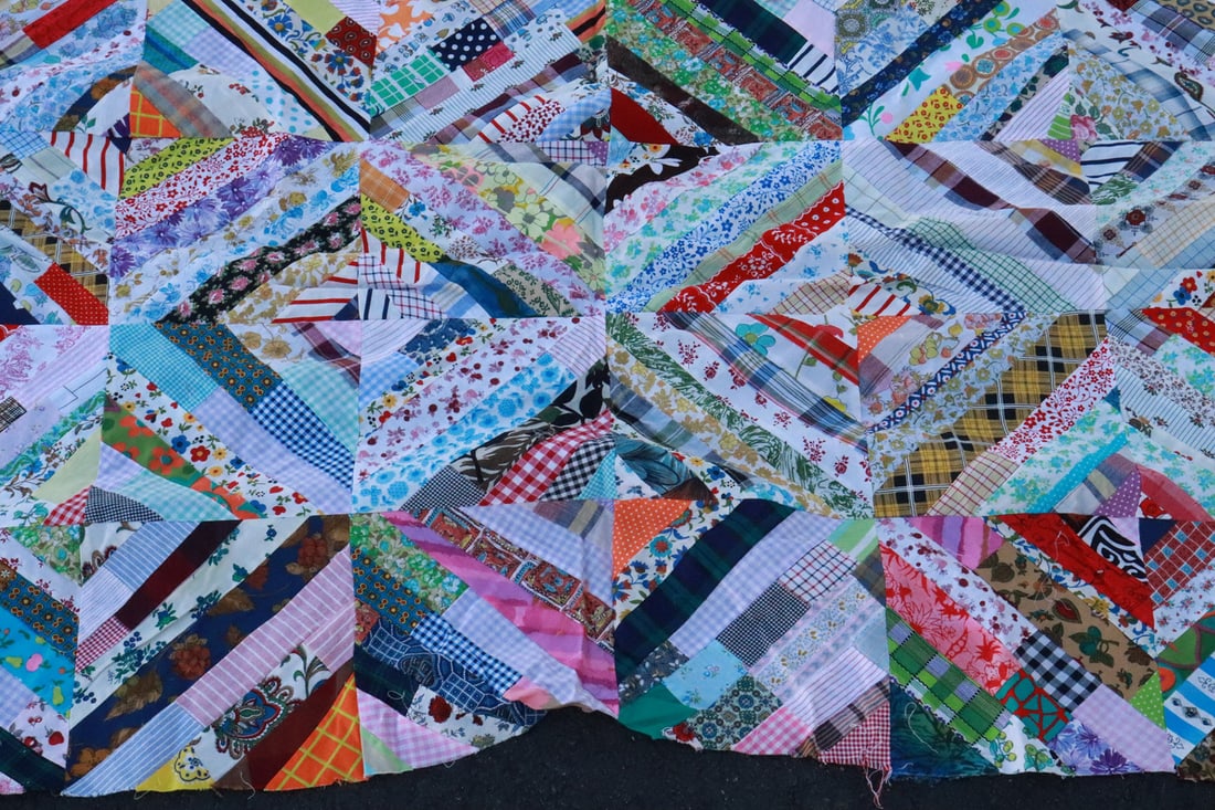 2 Victorian patch quilt tops - 9