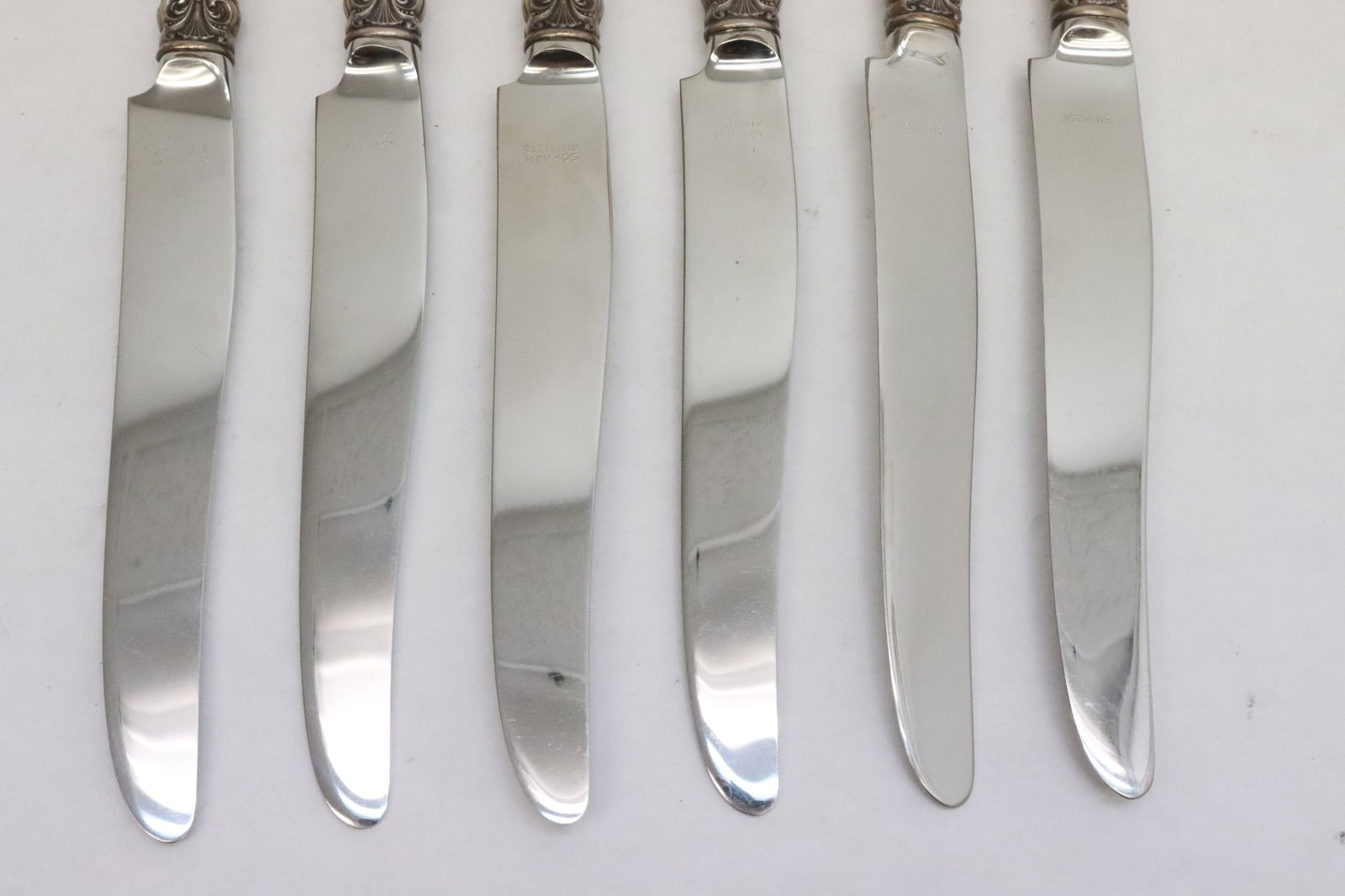 6 Gorham sterling handled knives - 2