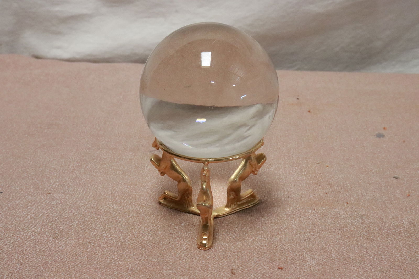 Crystal ball on stand: Crystal ball (3.5"x3.5"dia) on stand
