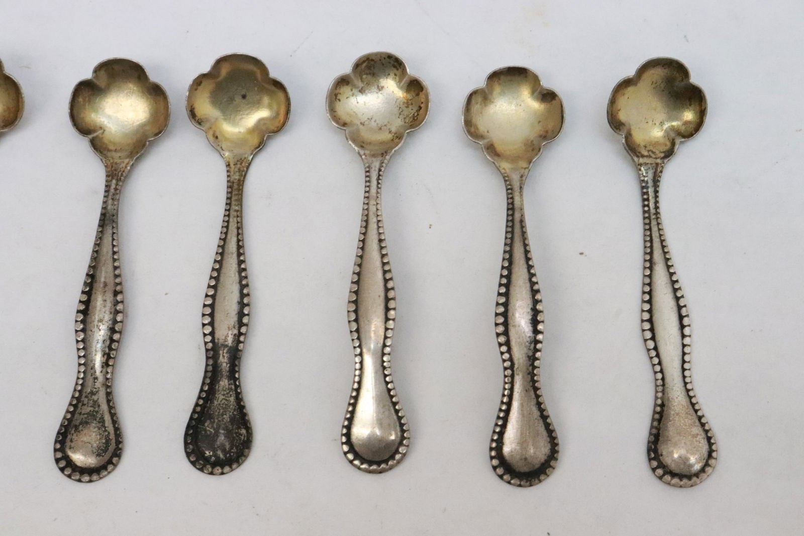 6 sterling salt spoons - 3