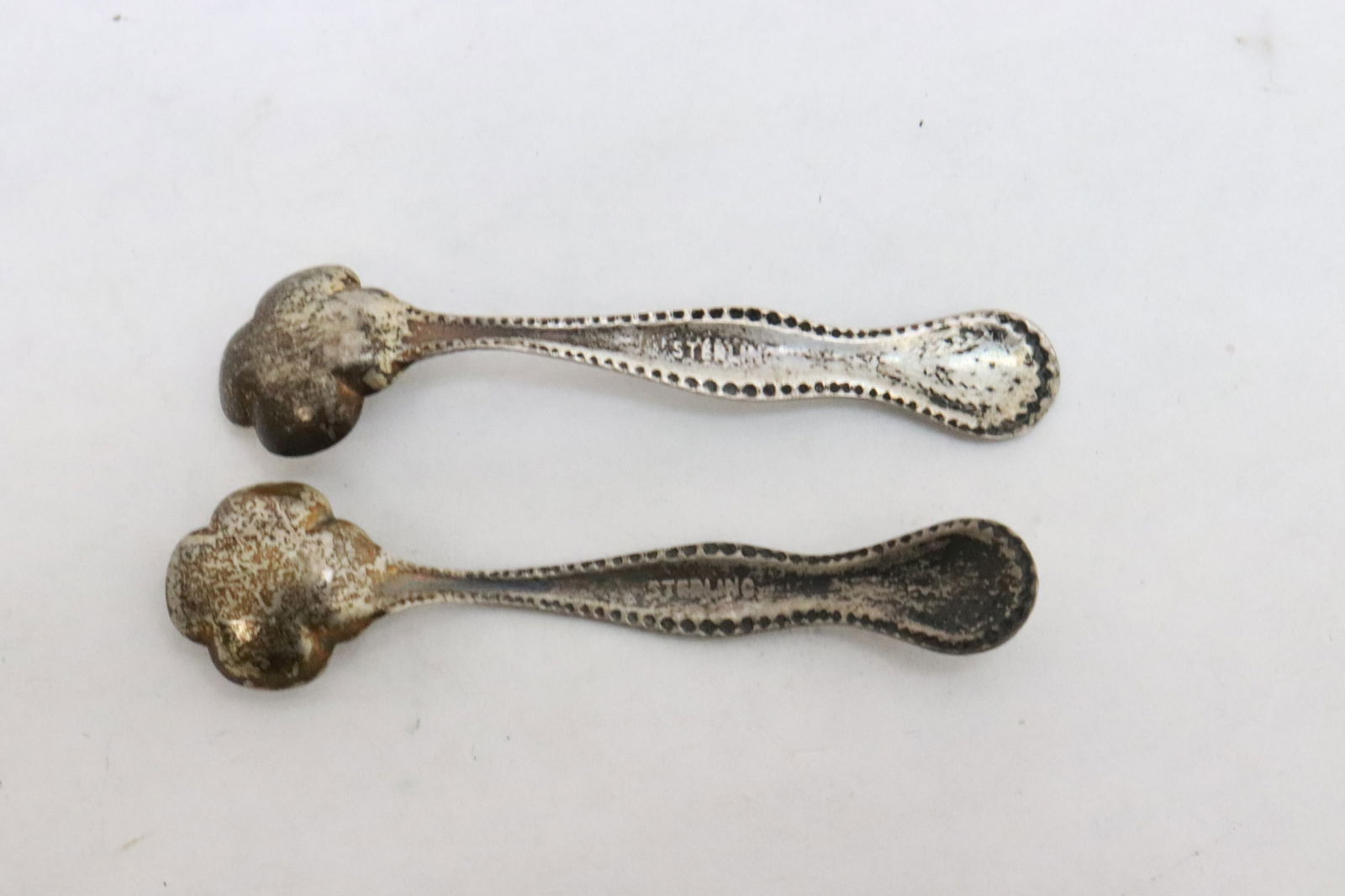 6 sterling salt spoons - 5