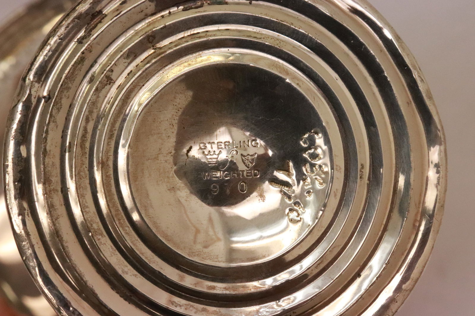 Fine sterling stem plate - 6