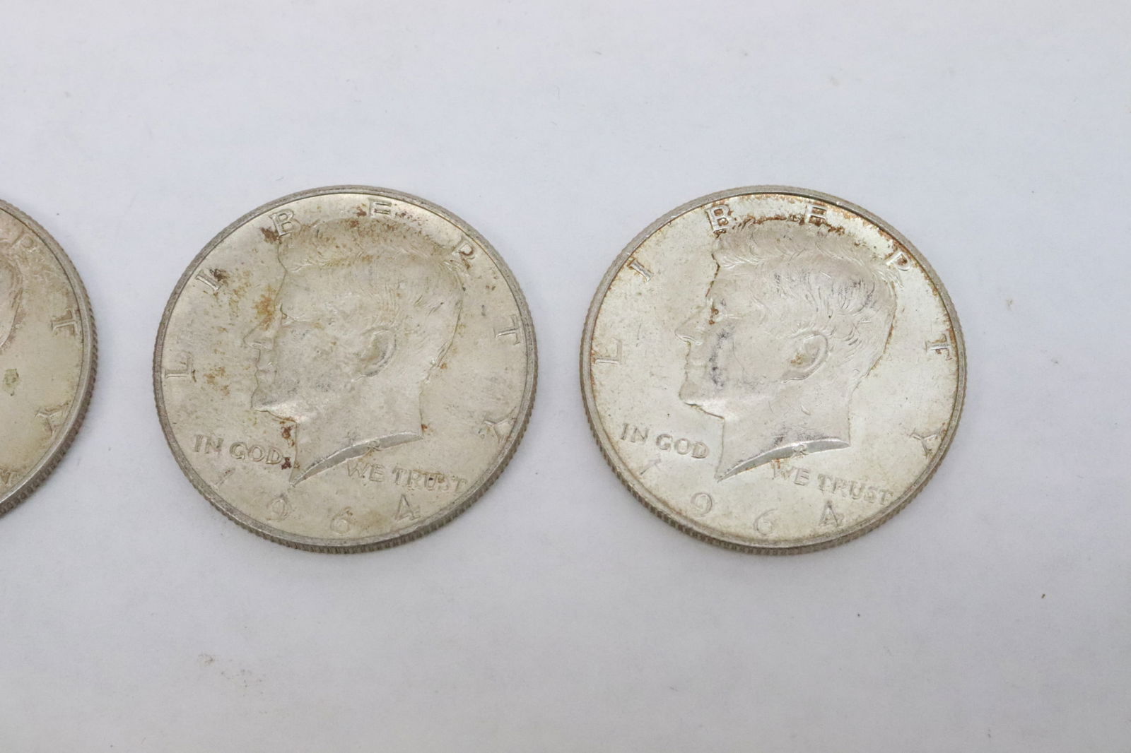 4 US silver half dollars - 2