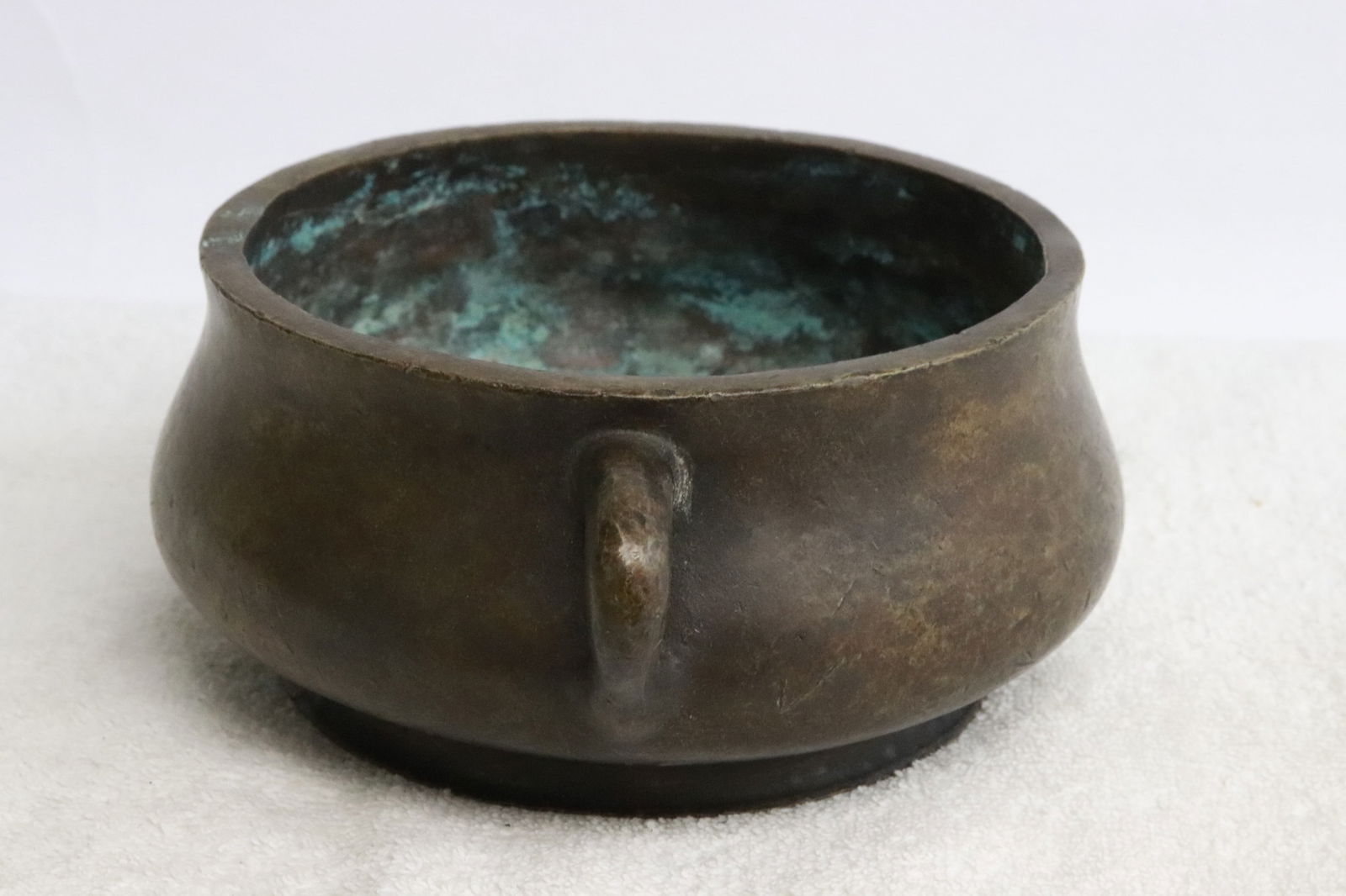 A bronze handled censer - 2