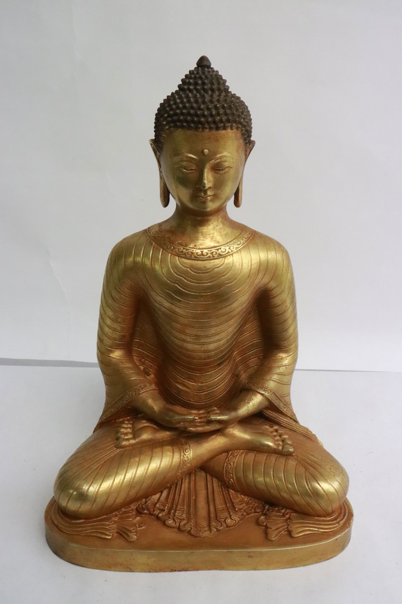 Very fine Chinese gilt bronze sculpture of deity (1 of 7)