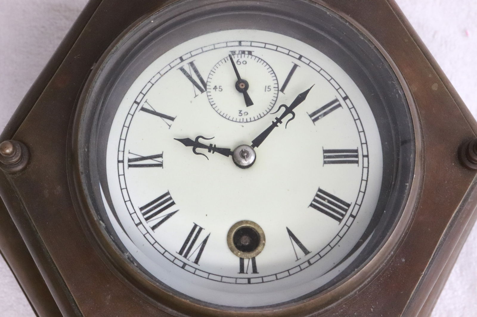 A reproduction bronze cased table clock - 2