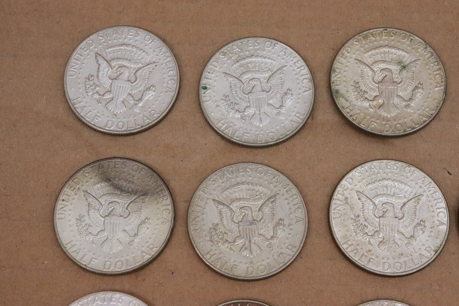 14 half dollars, 40% silver - 7