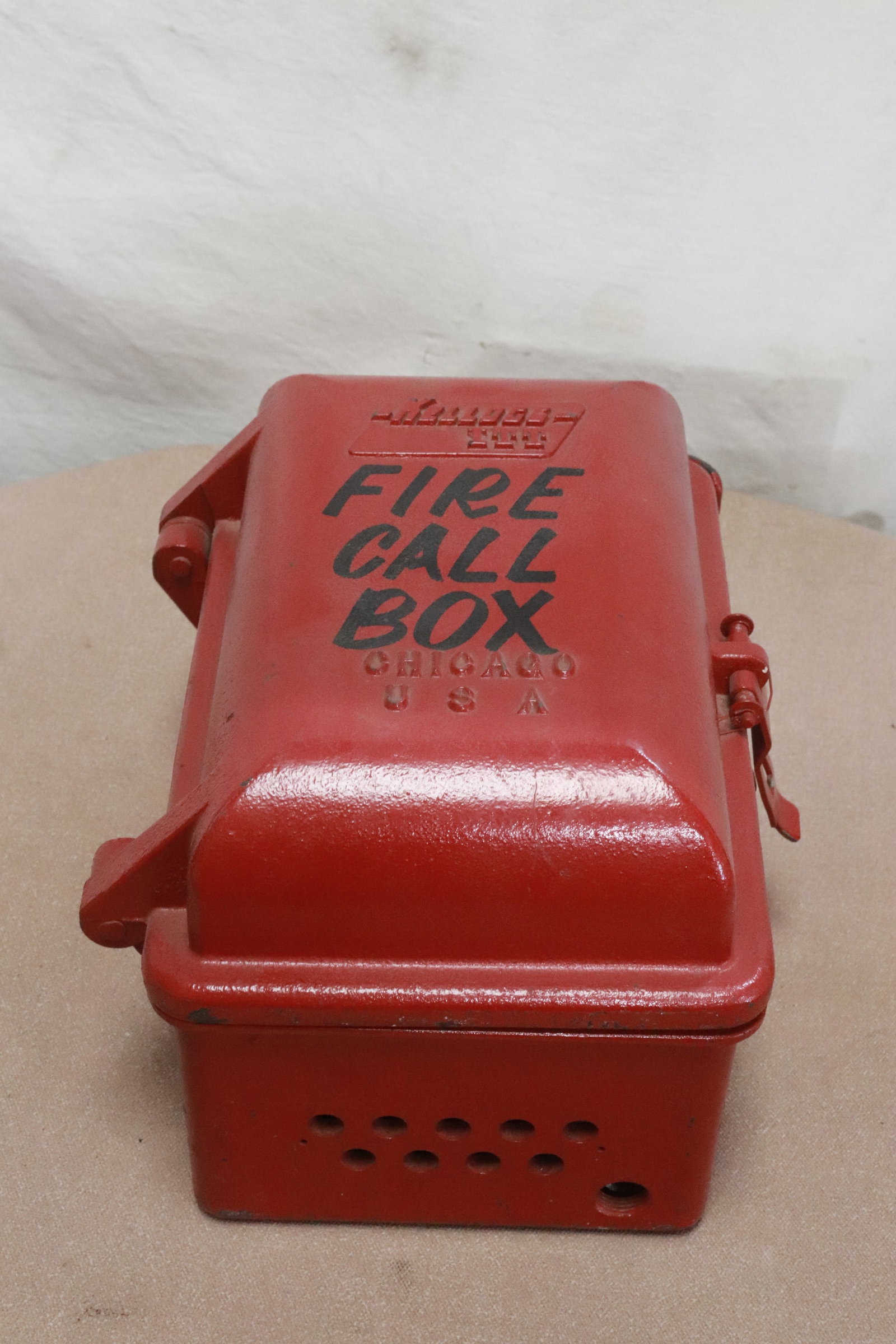 A very rare cast iron fire call box from Chicago: A very rare cast iron fire call box from Chicago, 8.65"x12.8"x9.6"