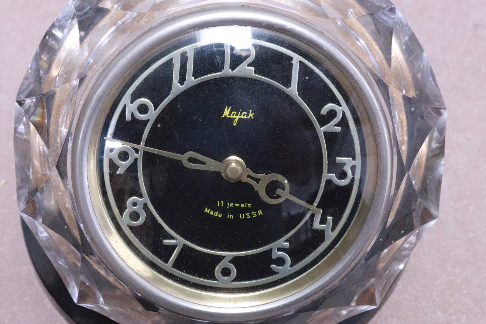A Russian crystal table clock - 2