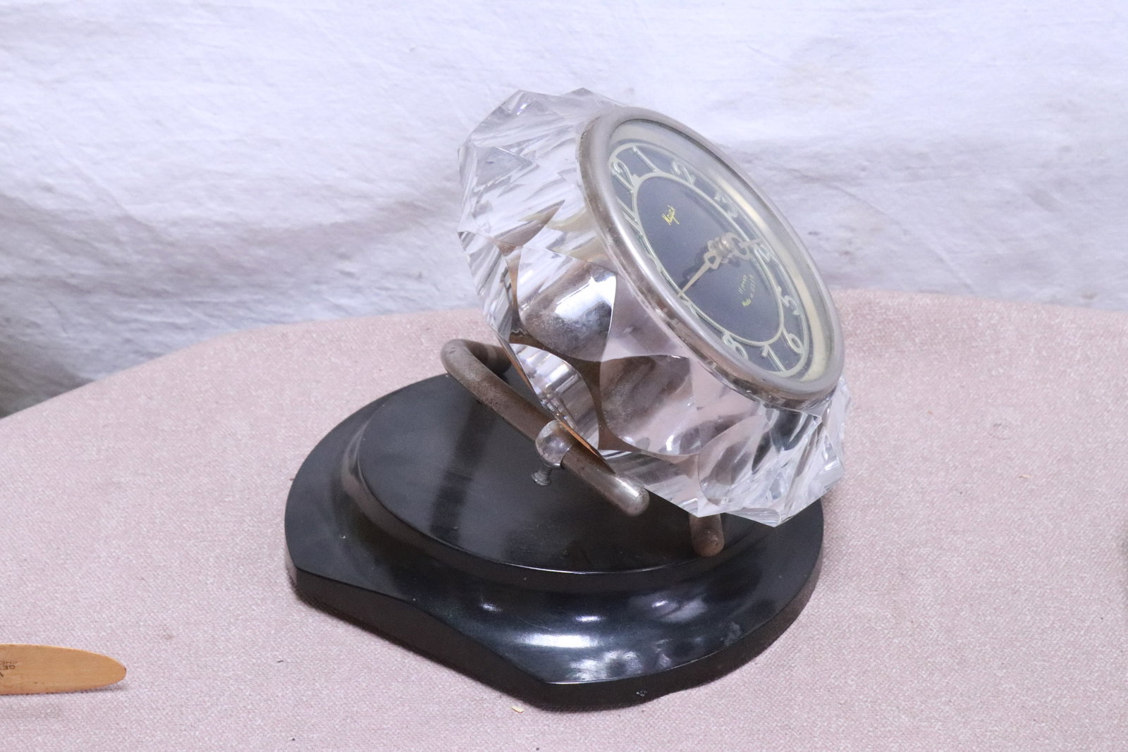 A Russian crystal table clock - 4