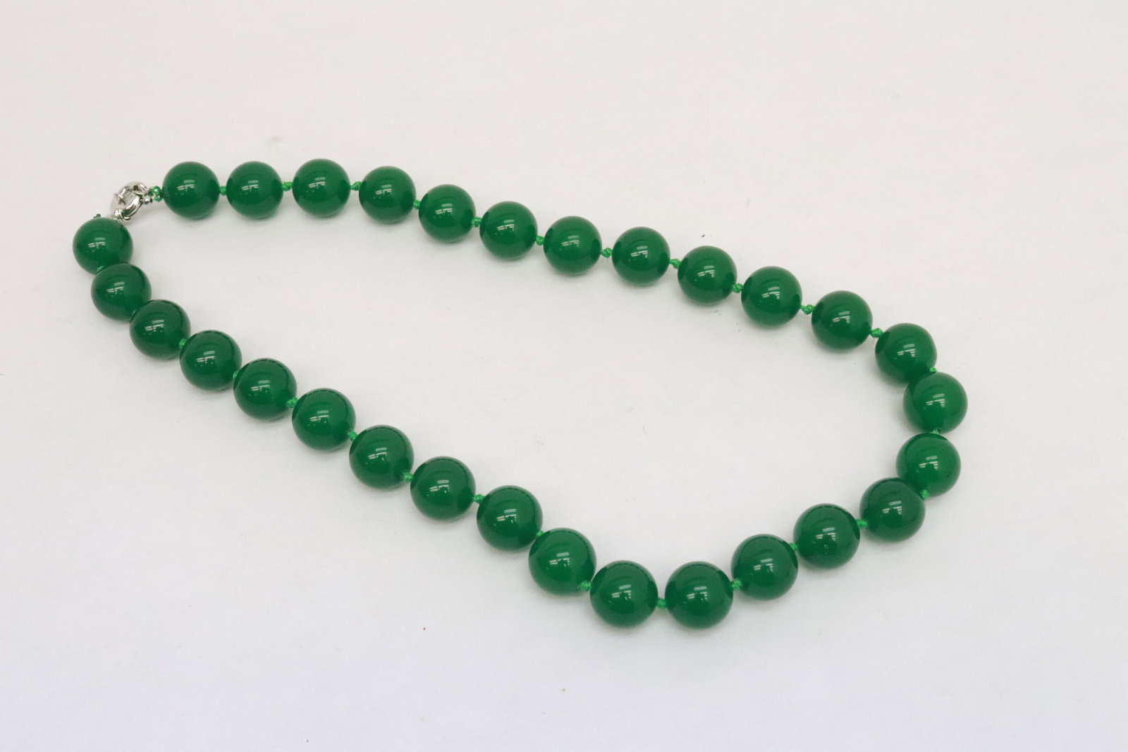 2 jadeite like bead necklaces - 5