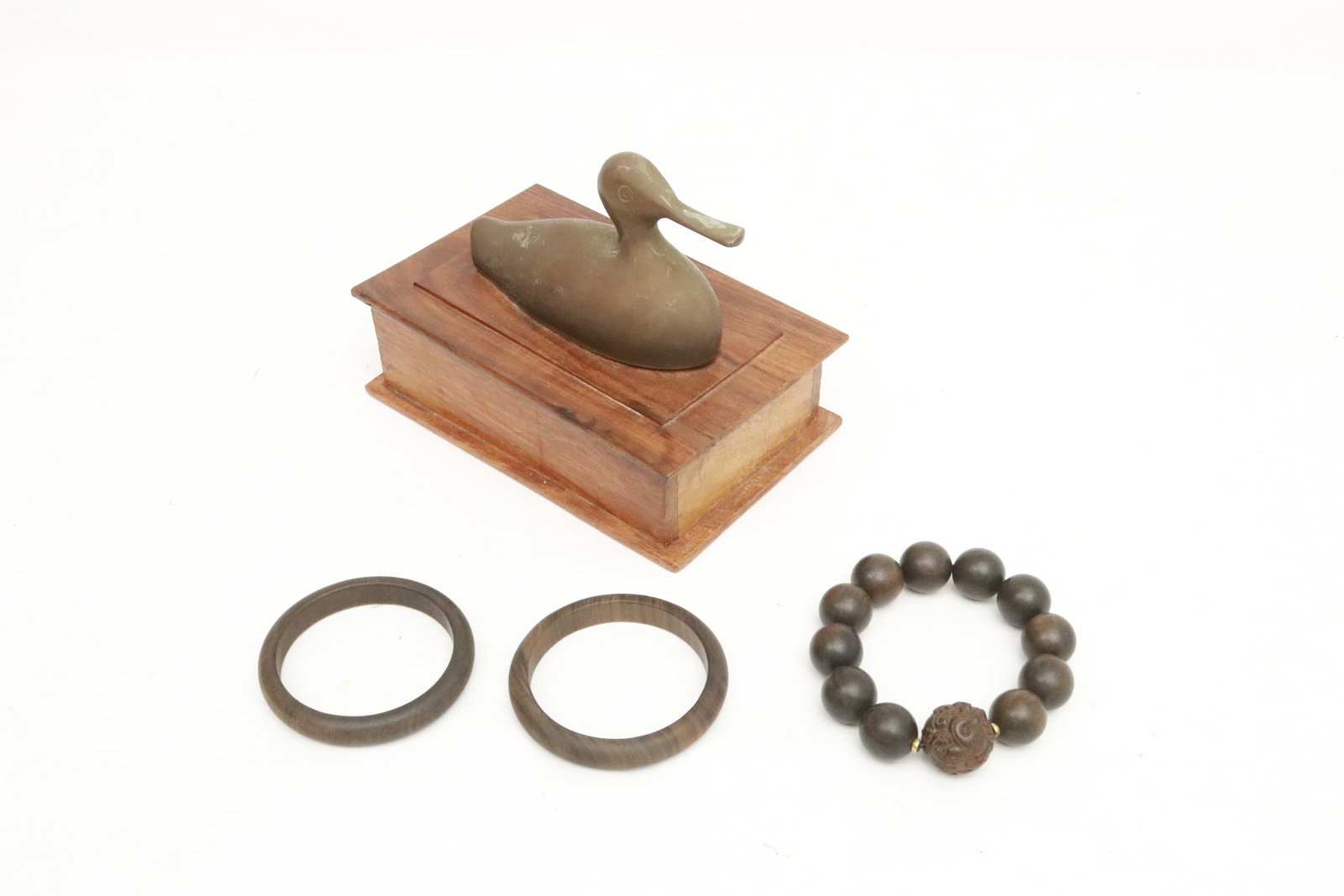 3 agarwood bracelets: 3 agarwood bracelets (beads: 0.75"x0.75"dia)