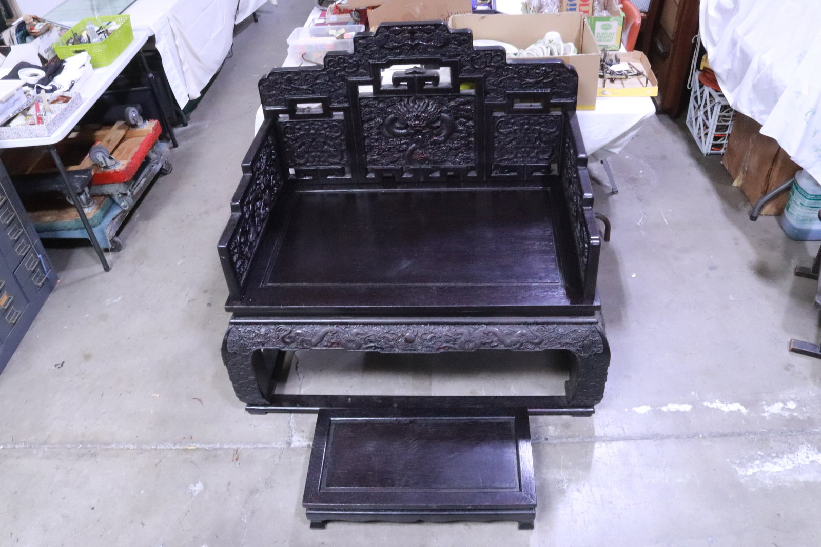 Beautiful Chinese carved throne chair (1 of 12)