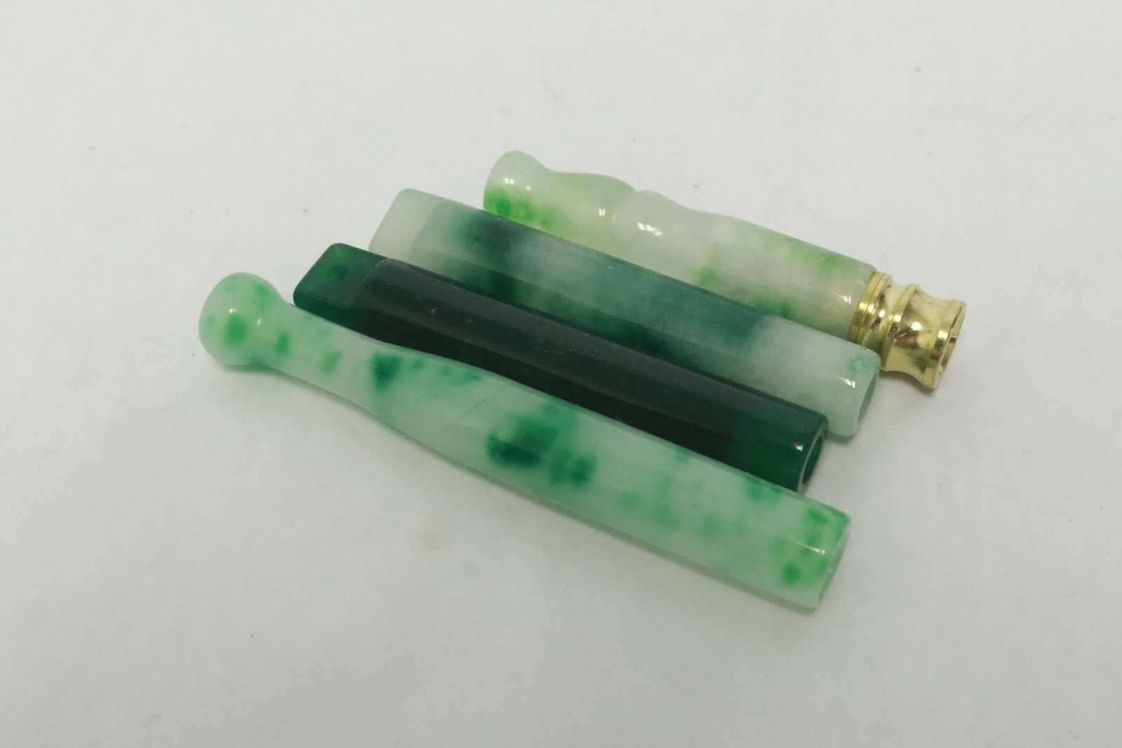 4 jadeite like cigarette holders - 3