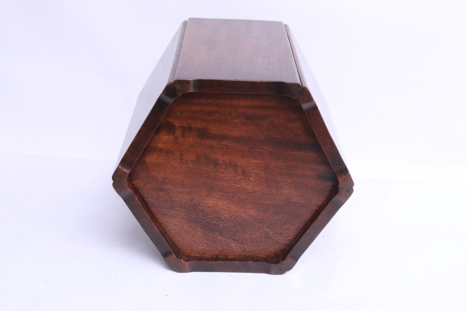 Hexagonal wood brush holder - 5