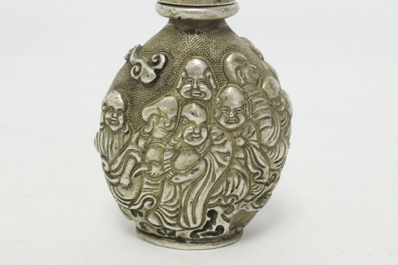 White bronze snuff bottle - 5