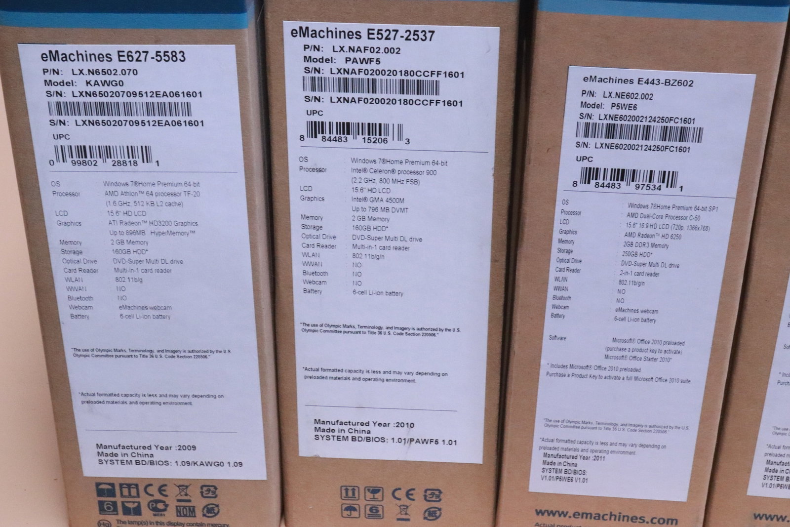 6 laptop computers, e-machine, NIB - 3