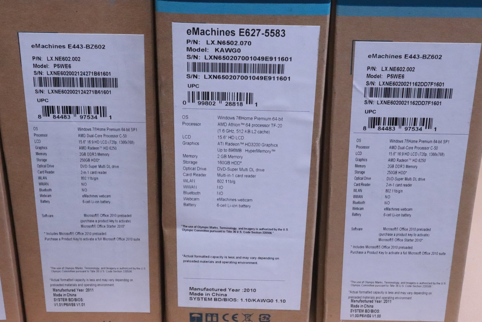 6 laptop computers, e-machine, NIB - 4