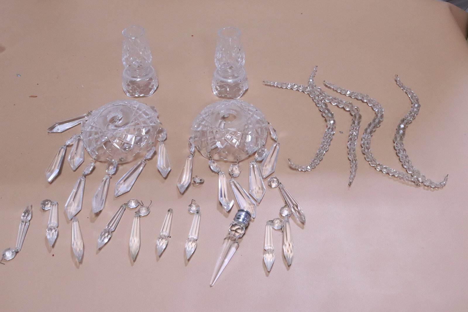 Waterford crystal candle holder parts (1 of 6)
