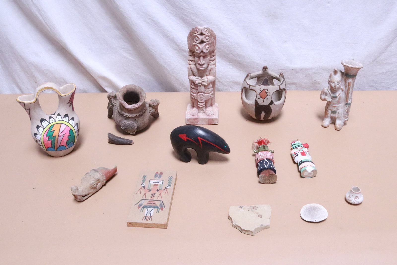 Lot of South American earthenware items (1 of 9)