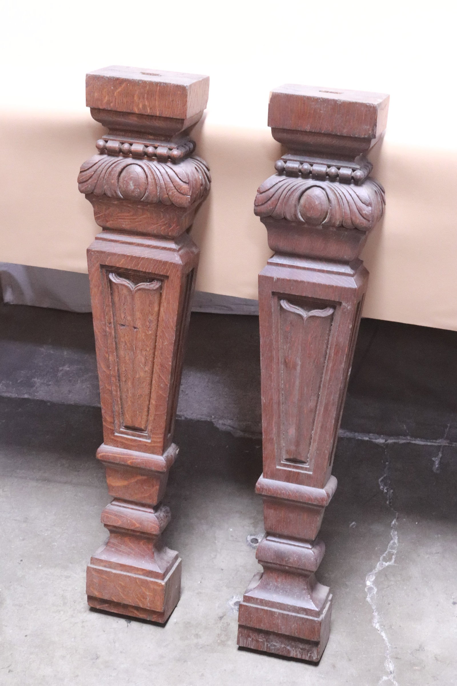 Pair Victorian wood table supports (1 of 5)