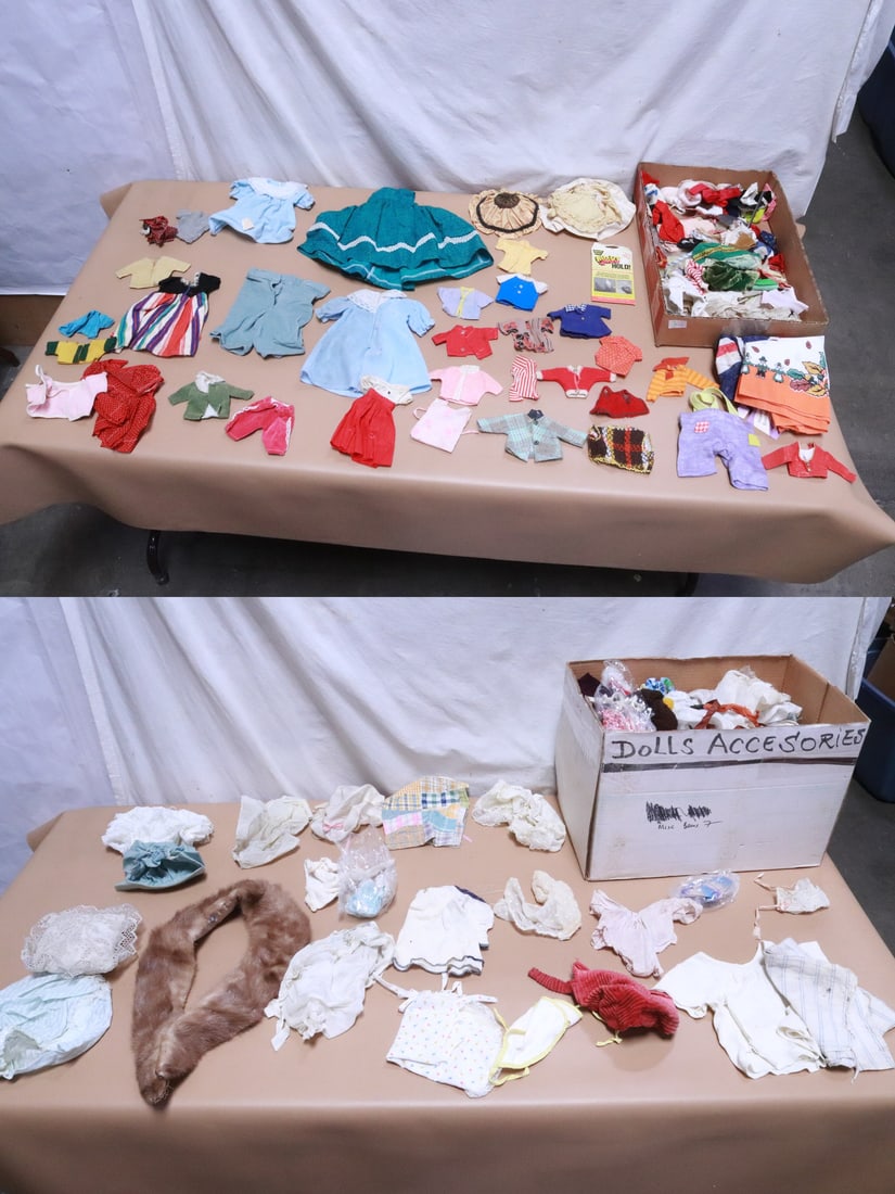 Large lot of vintage doll clothing (1 of 14)