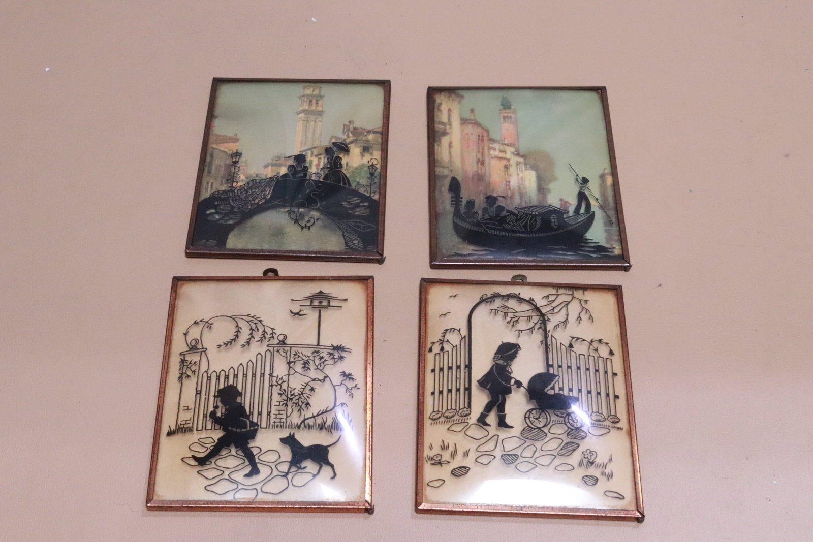 4 vintage silhouette panels (1 of 5)