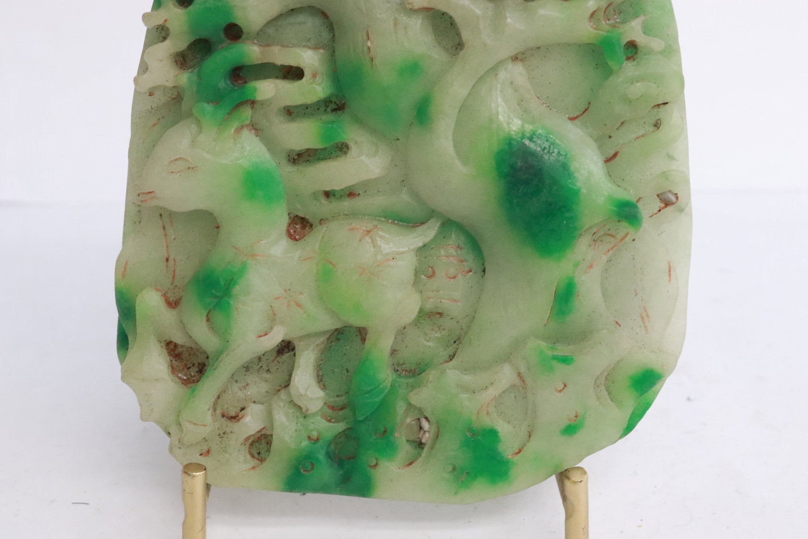 A jade like stone plaque - 2