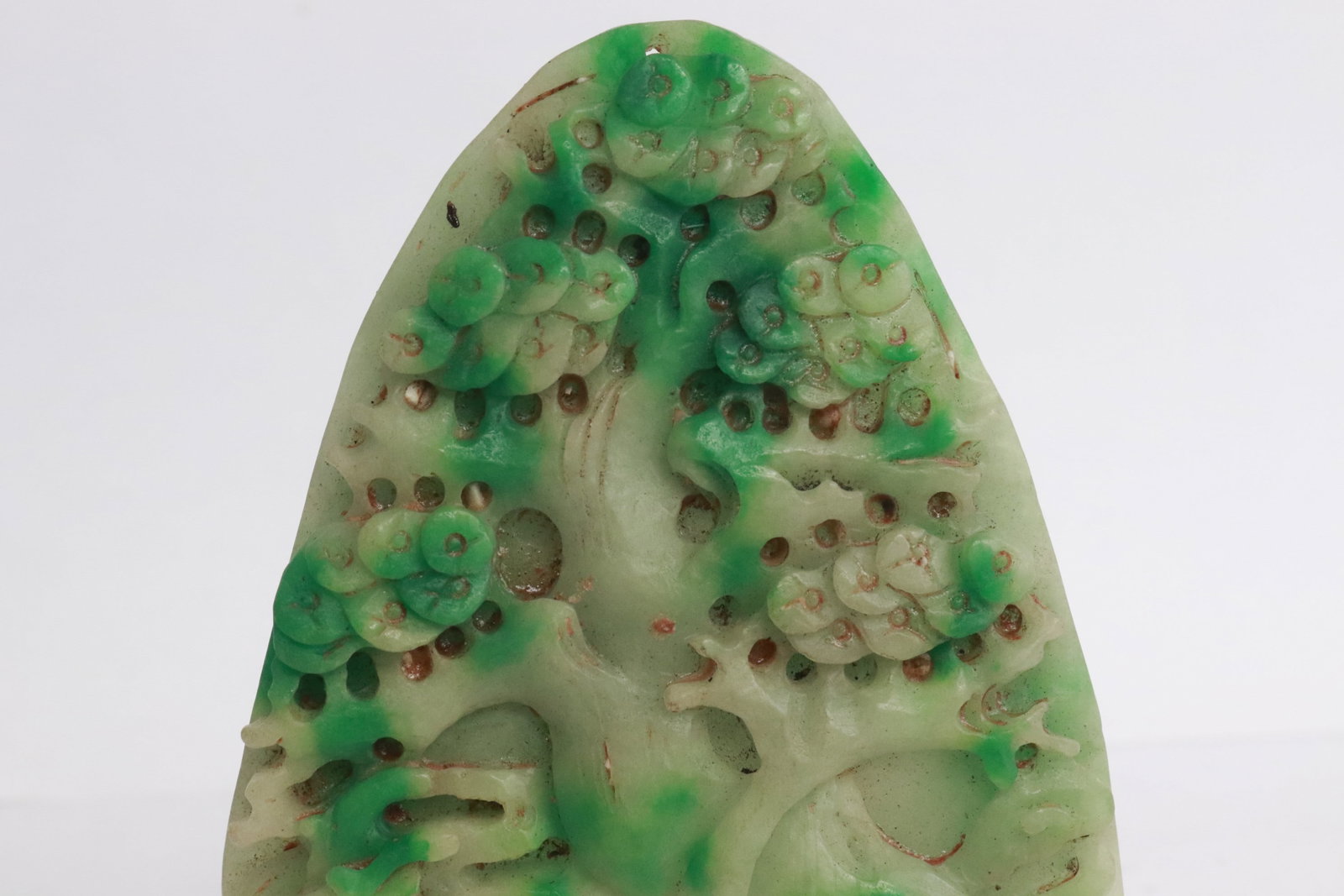 A jade like stone plaque - 3