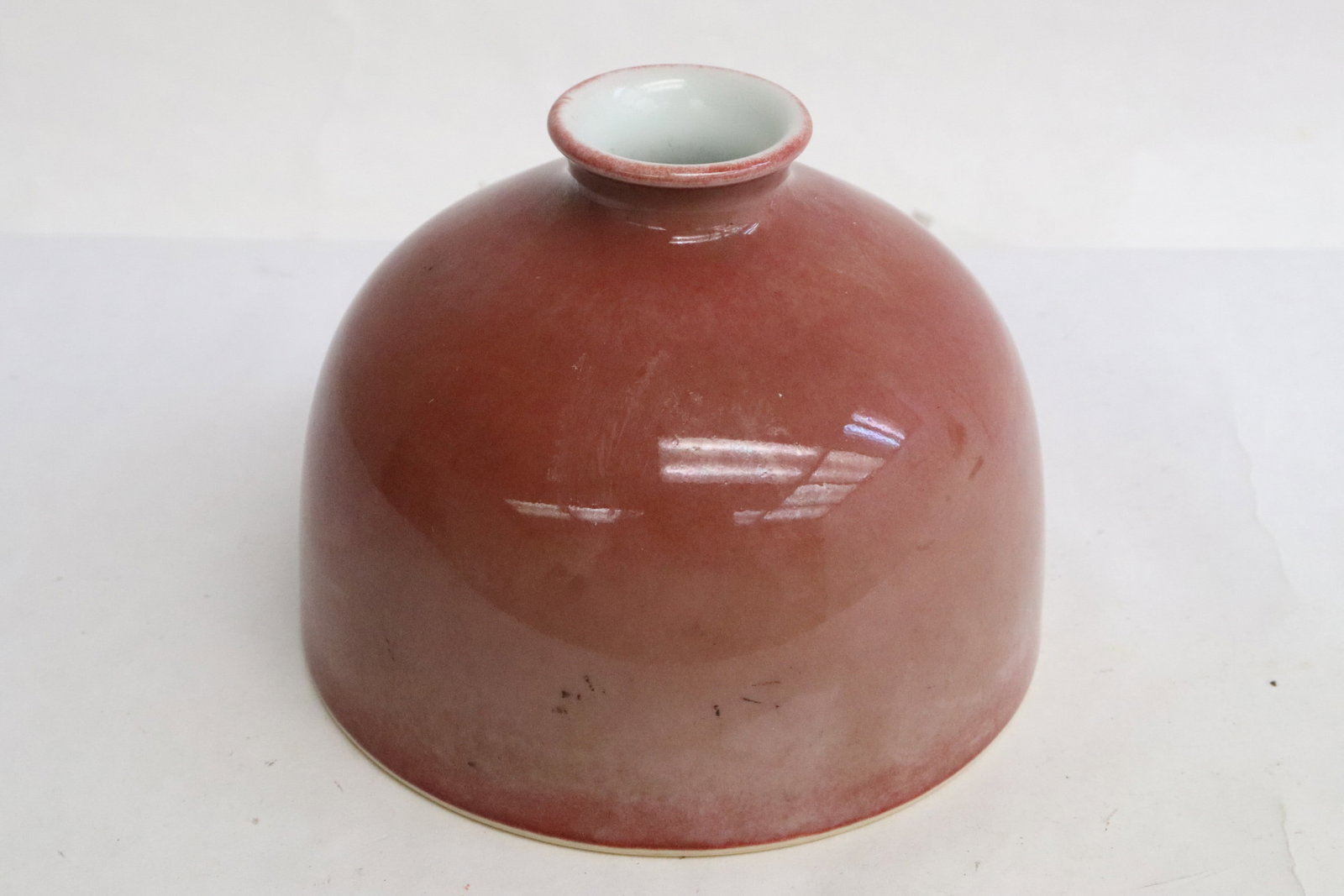 Chinese red glazed porcelain water dripper (1 of 5)