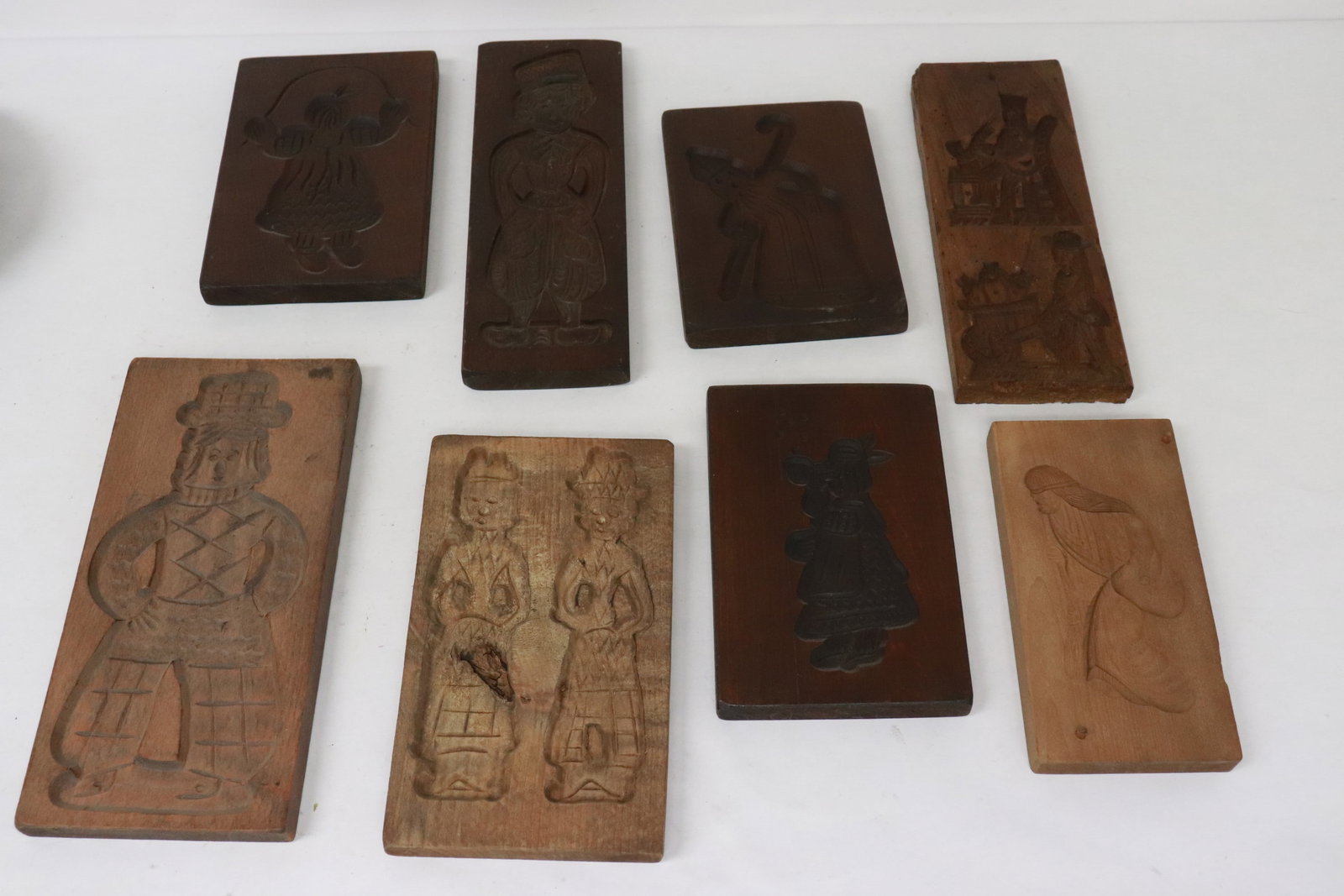 Lot of wood cookie molds: Lot of wood cookie molds, 7.7"x5.7"x0.8" - 11.85"x6.15"x0.8"