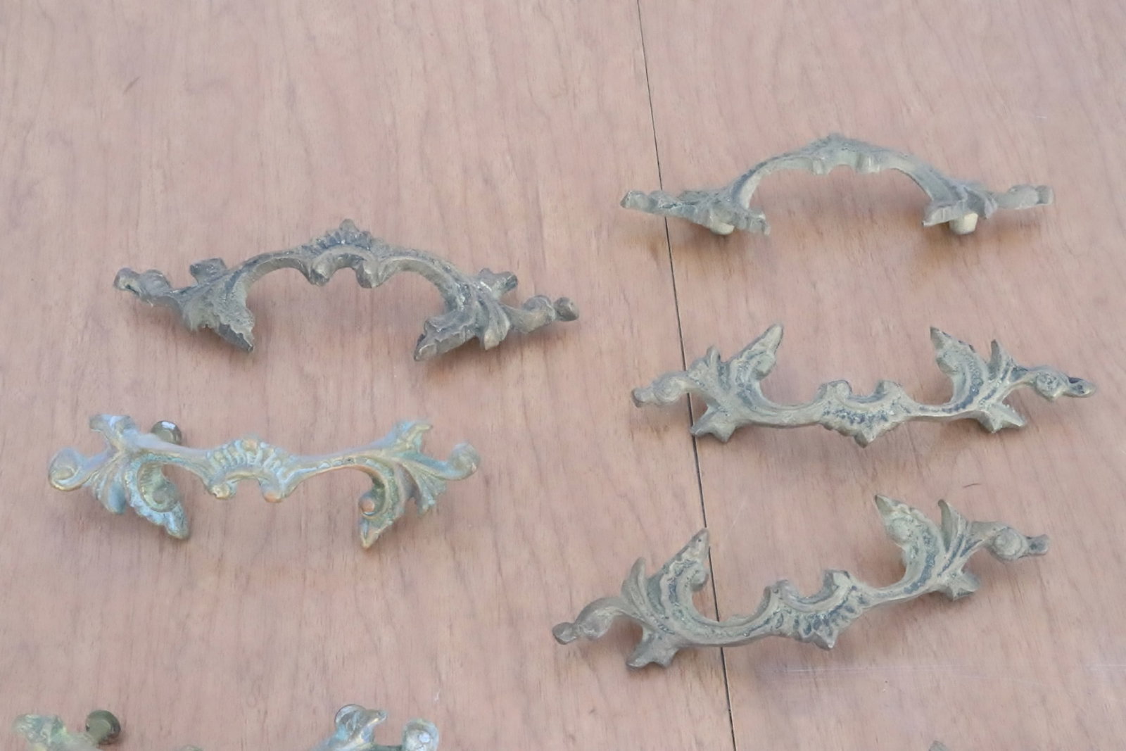 9 bronze drawer pulls - 2