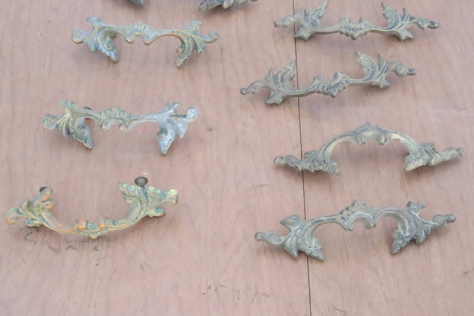 9 bronze drawer pulls - 3