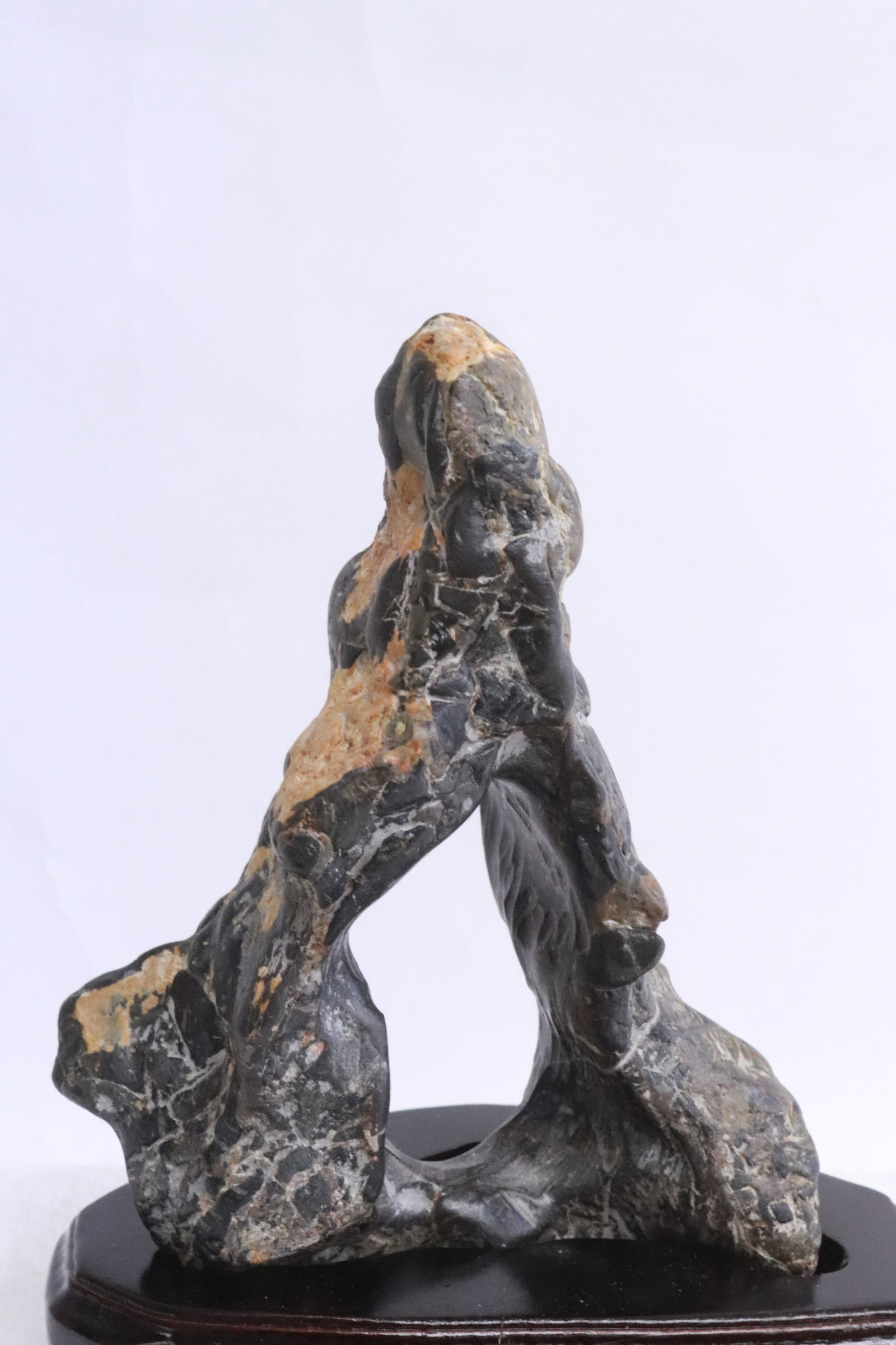 A scholar stone on stand - 2