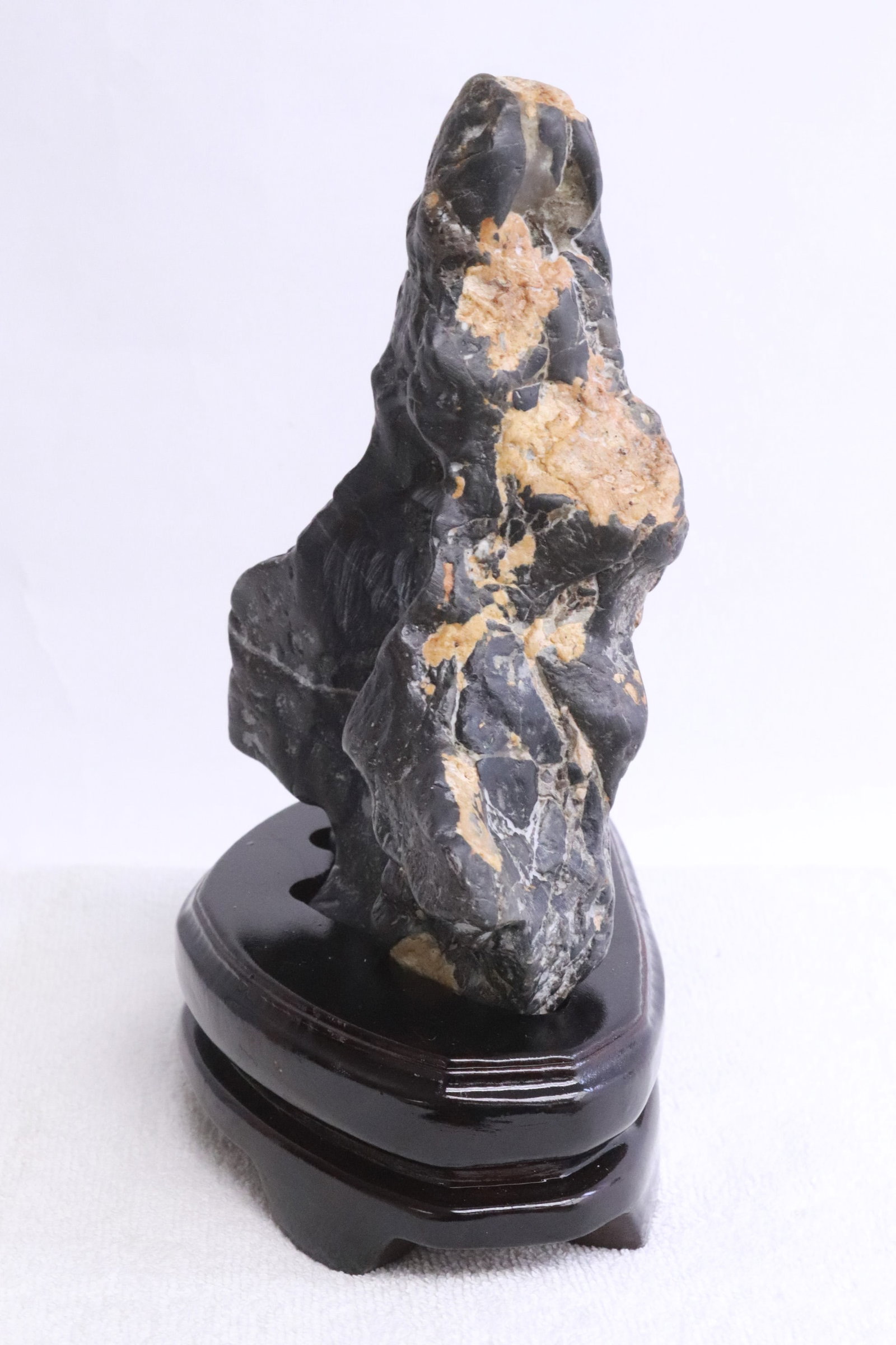 A scholar stone on stand - 3
