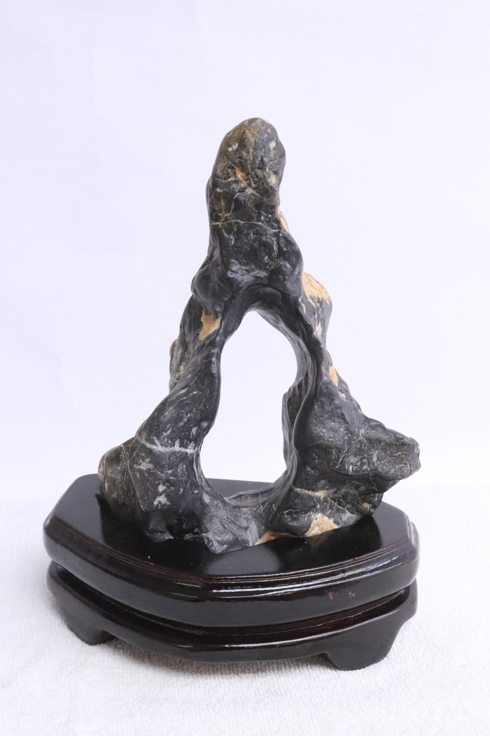 A scholar stone on stand - 4