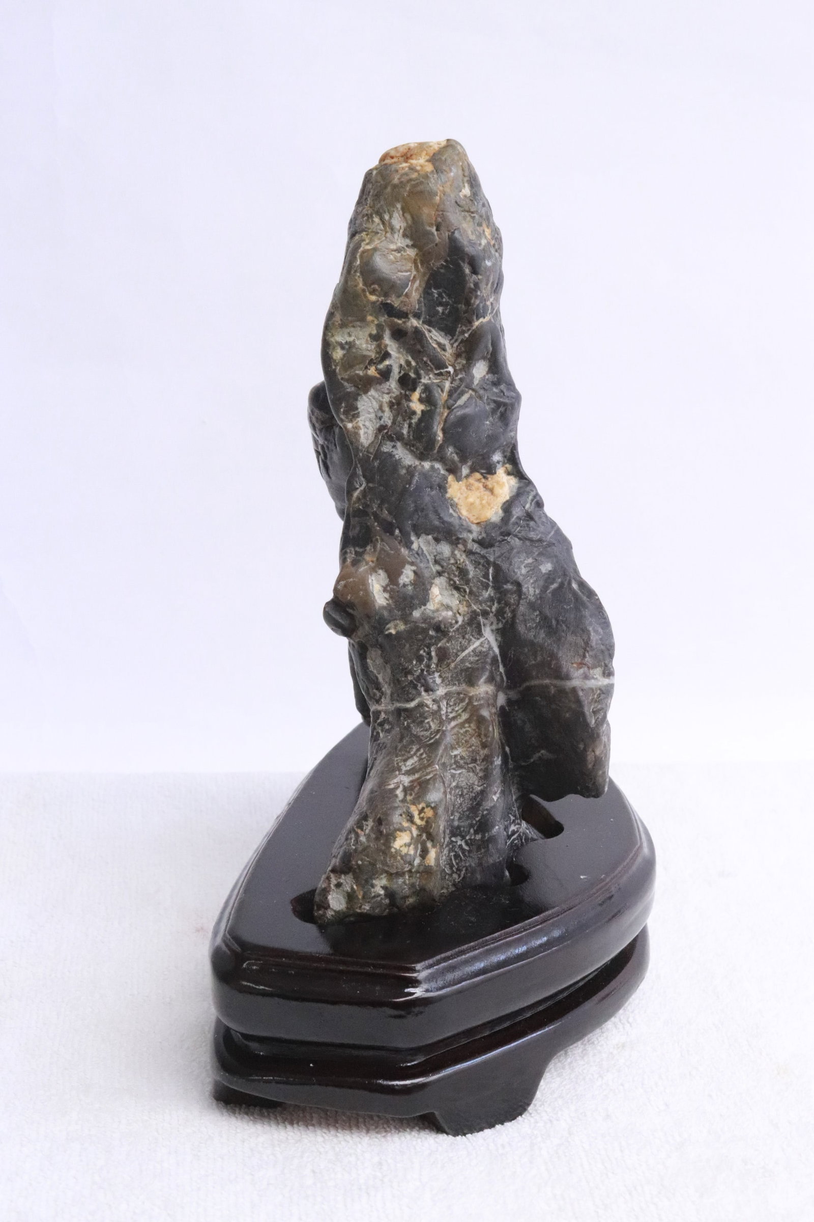 A scholar stone on stand - 5