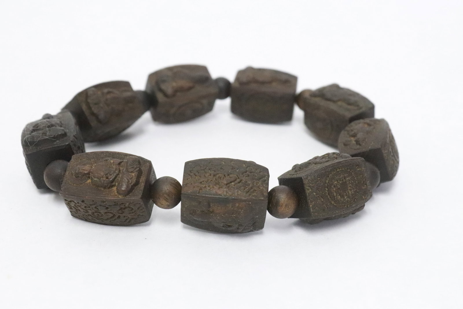 2 wood bead bracelets - 2