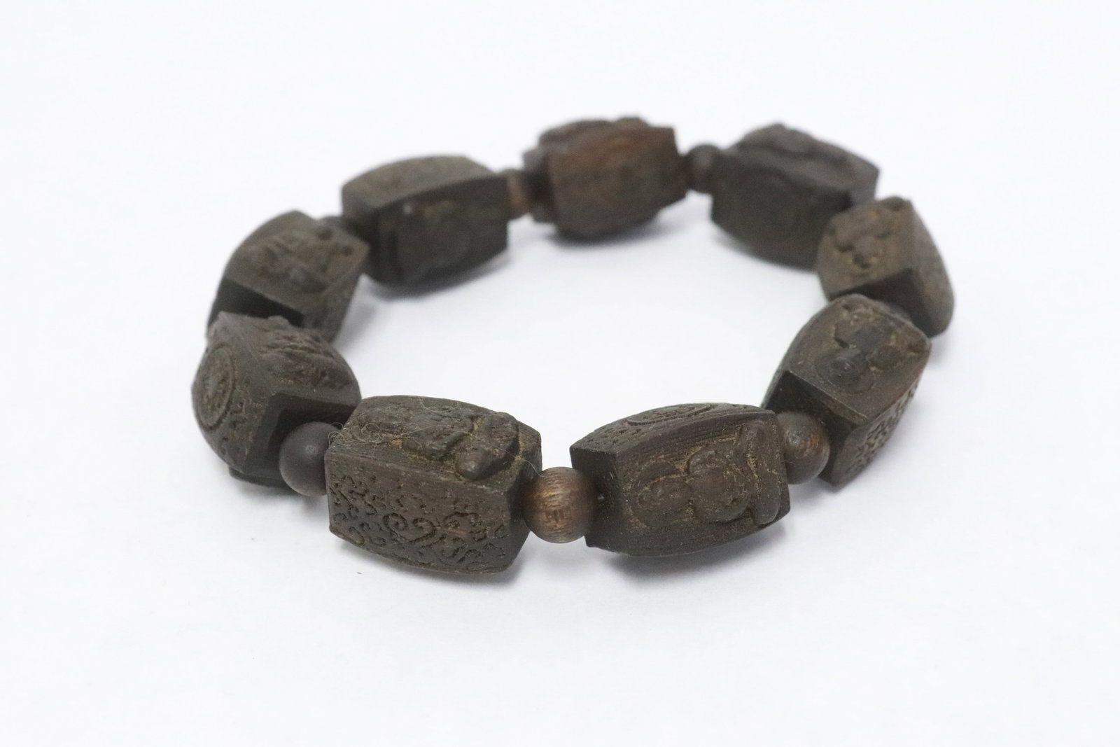 2 wood bead bracelets - 4