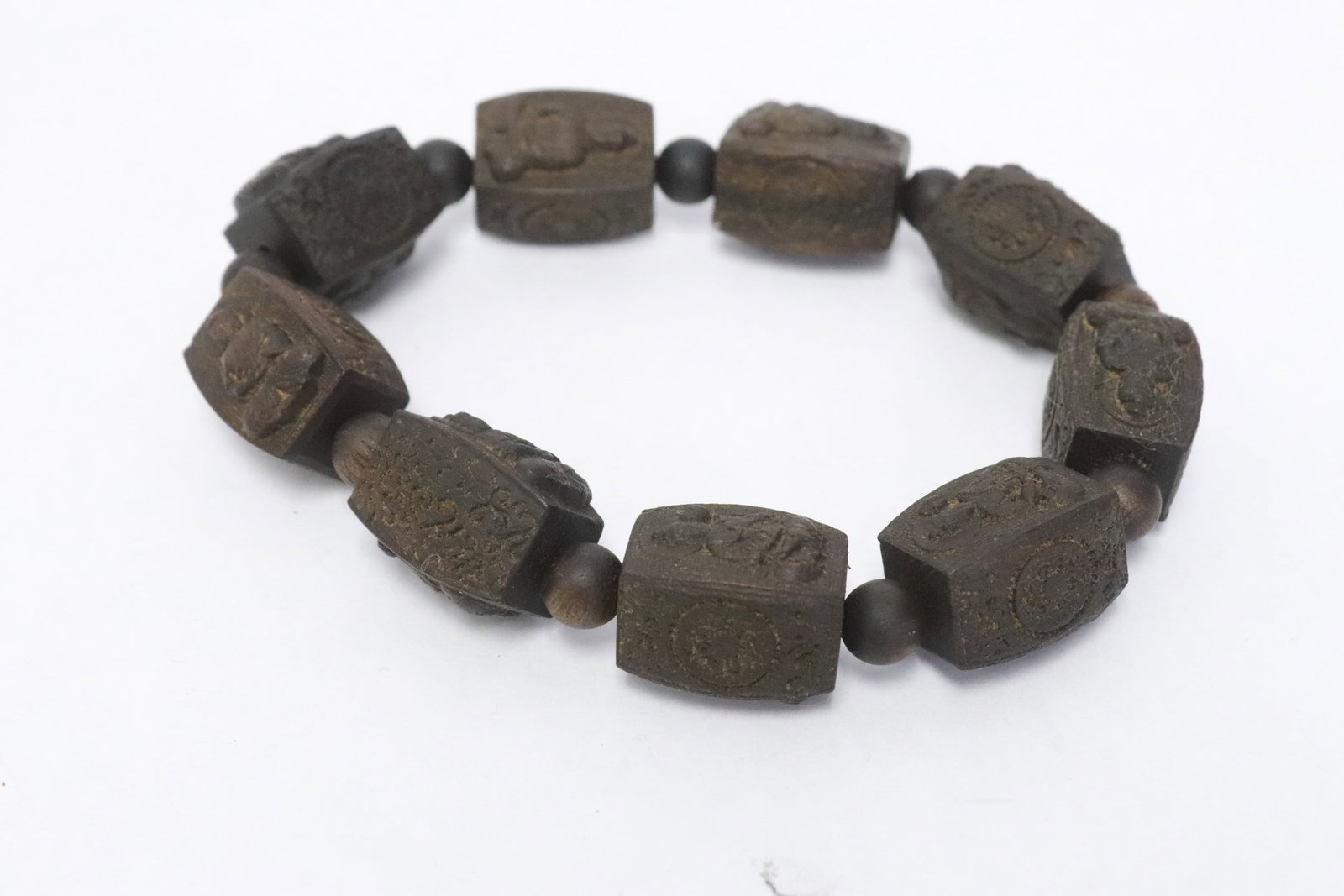 2 wood bead bracelets - 5