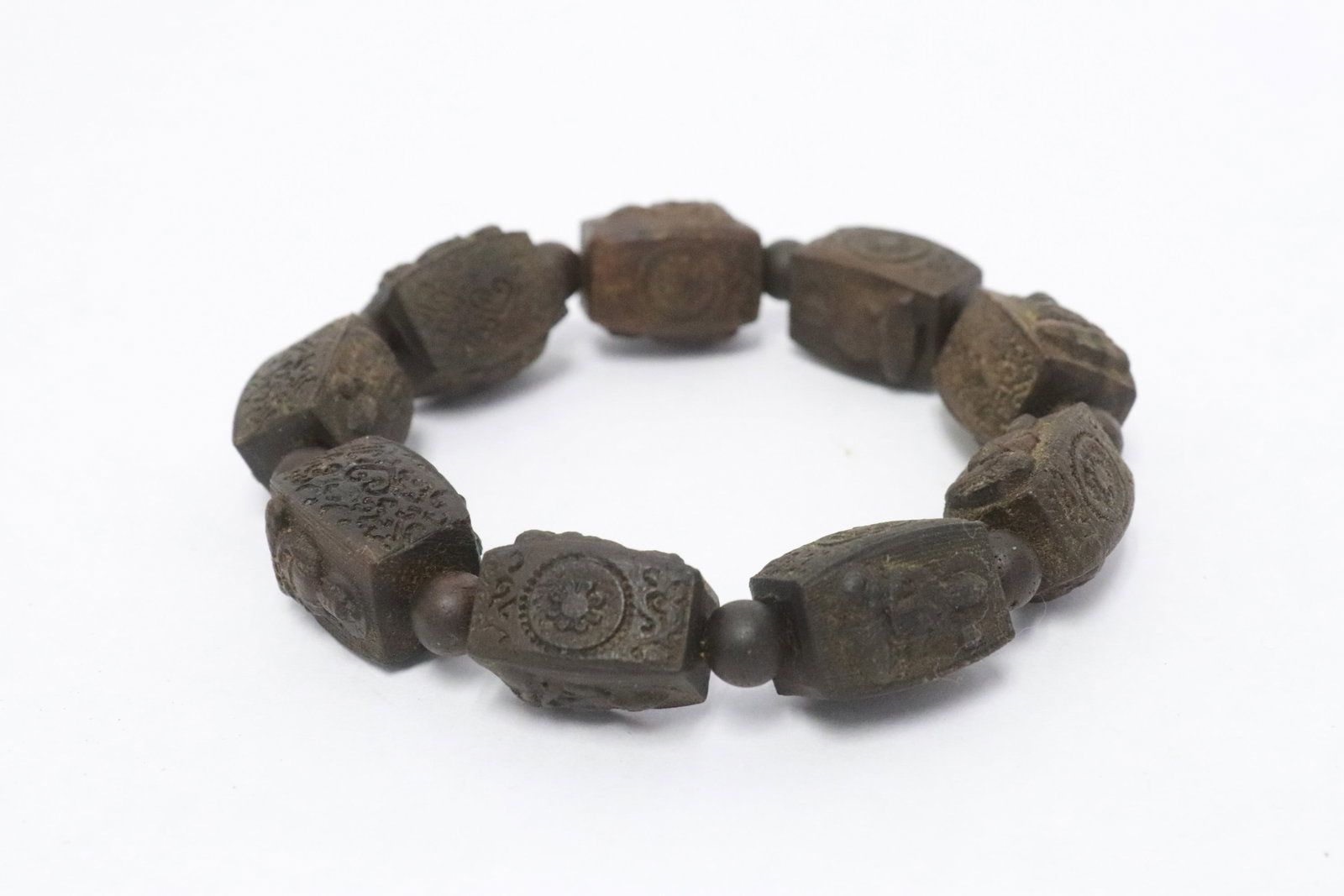 2 wood bead bracelets - 6