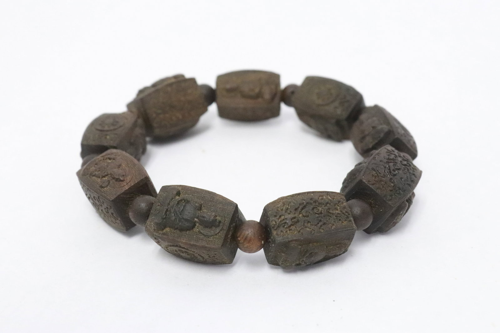 2 wood bead bracelets - 8