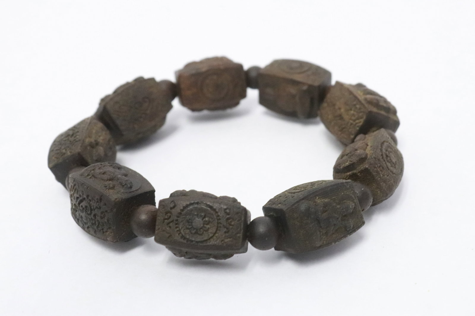 2 wood bead bracelets - 9