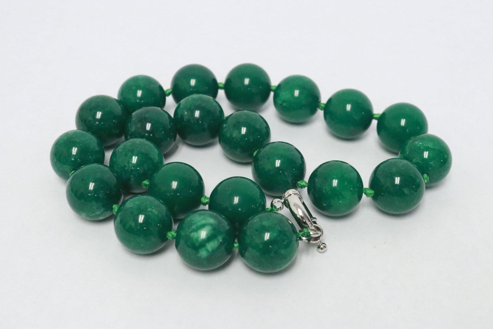 2 jade like bead necklaces - 3