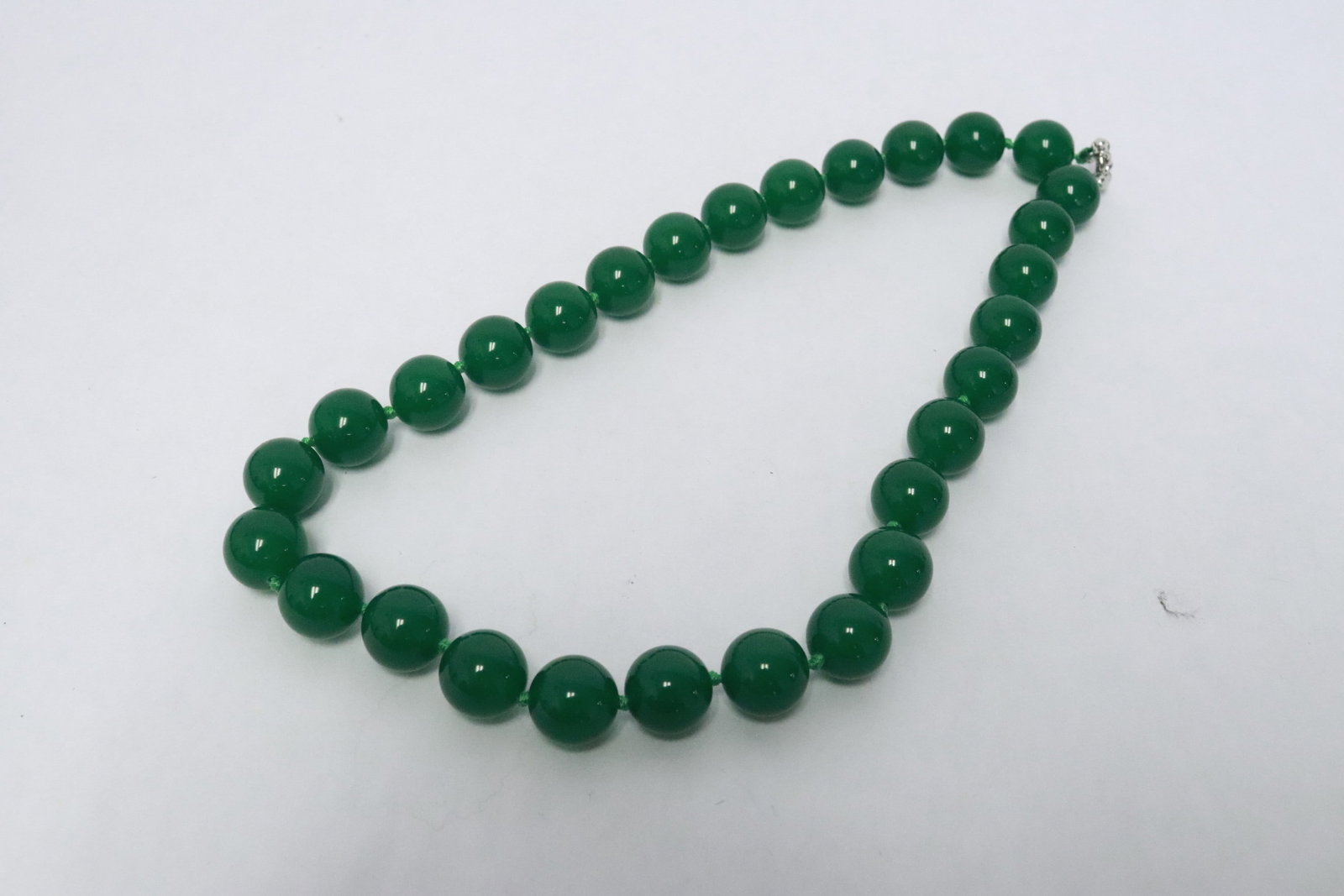 2 jade like bead necklaces - 5