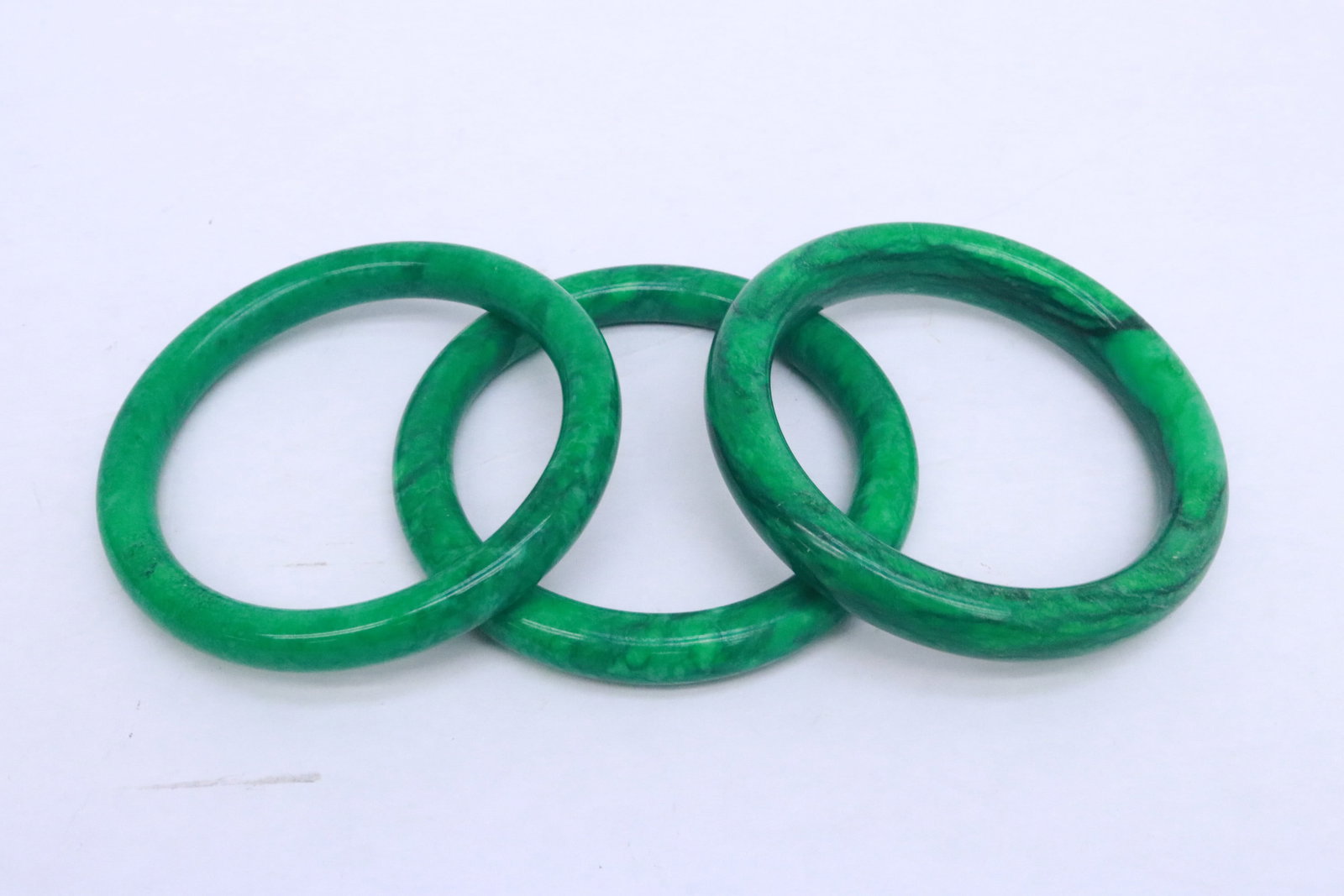 3 jade like bangles - 5